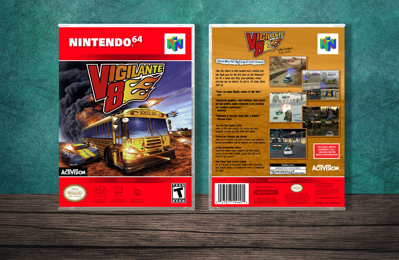 Vigilante 8, Case Color: CLEAR (Transparent)