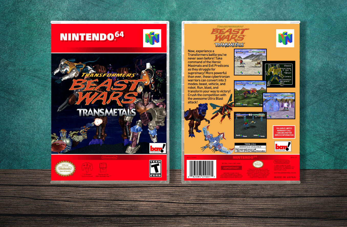 Tranformers: Beast Wars Transmetals, Case Color: CLEAR (Transparent)