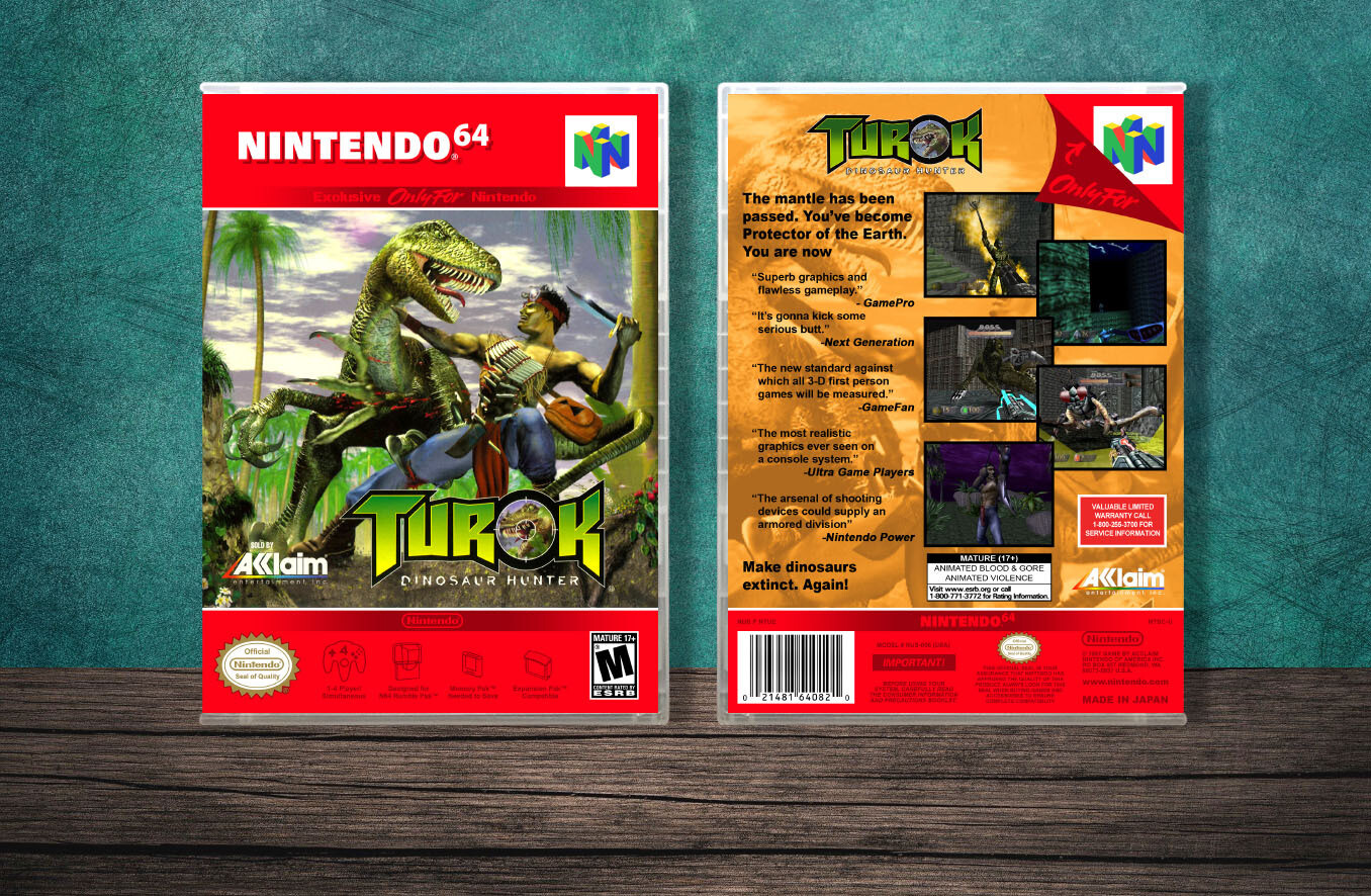 Turok: Dinosaur Hunter, Case Color: CLEAR (Transparent)