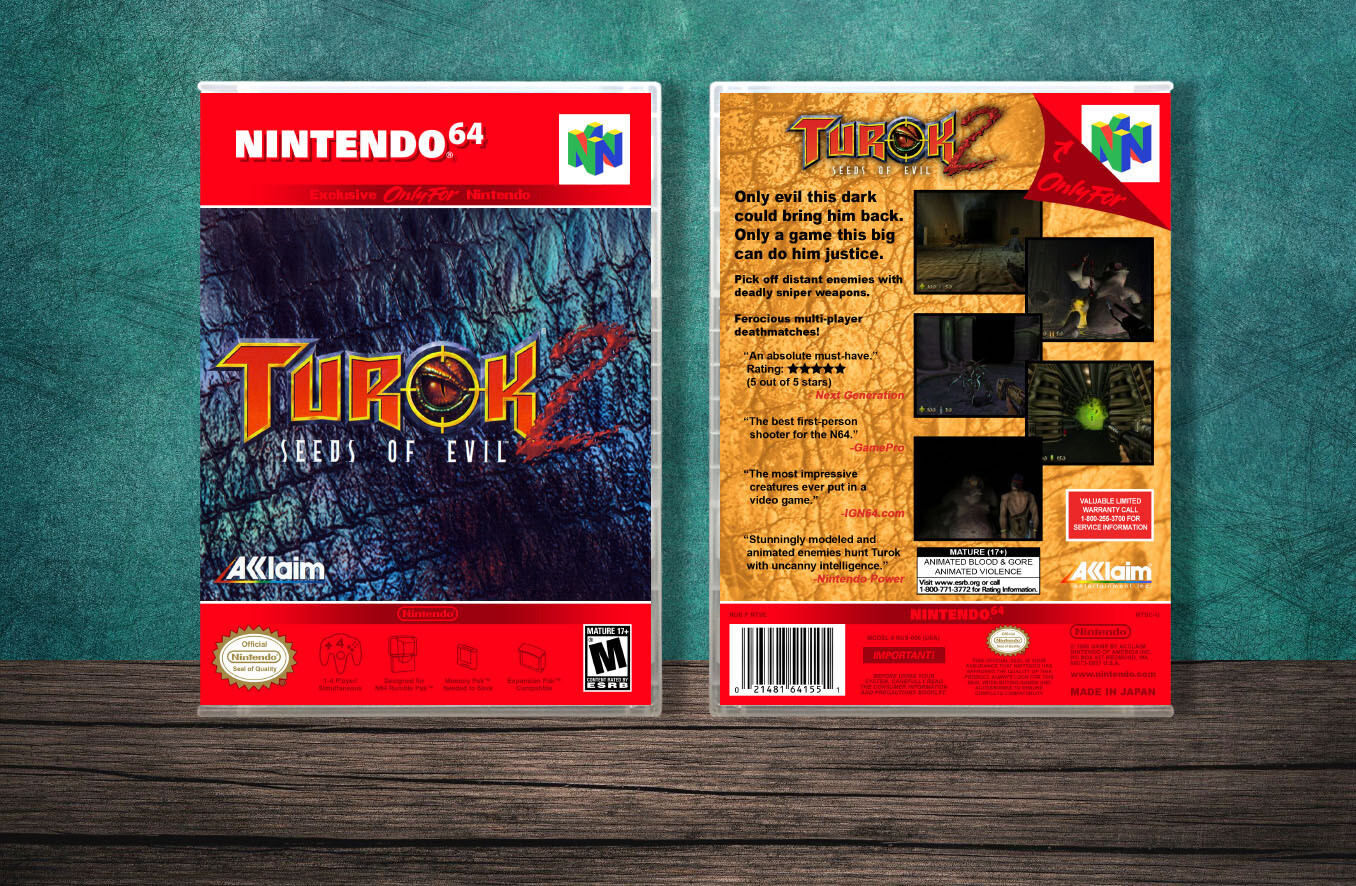 Turok 2: Seeds of Evil, Case Color: CLEAR (Transparent)