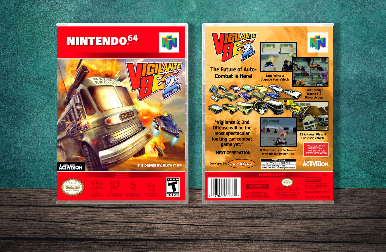 Vigilante 8: Second Offensive, Case Color: CLEAR (Transparent)
