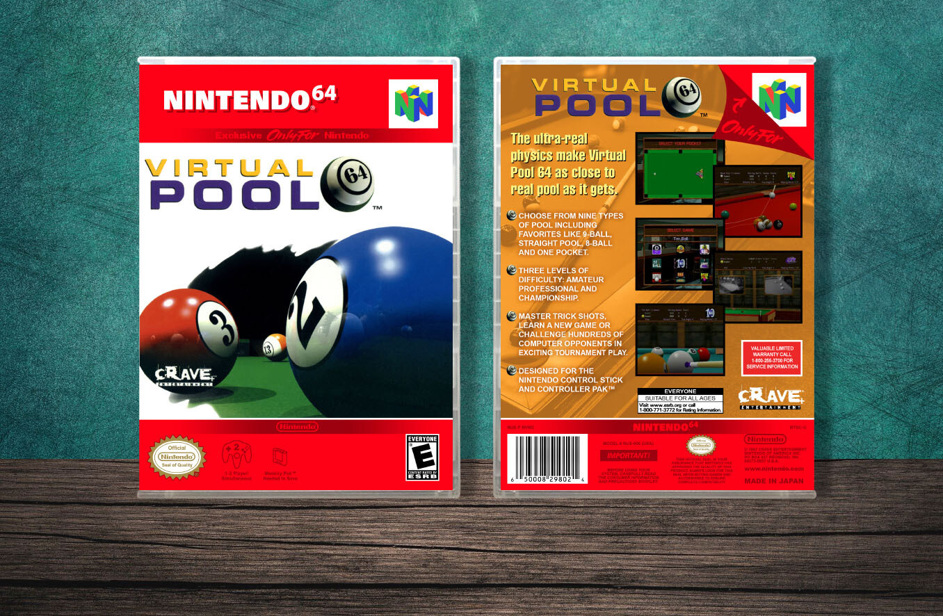 Virtual Pool 64, Case Color: CLEAR (Transparent)