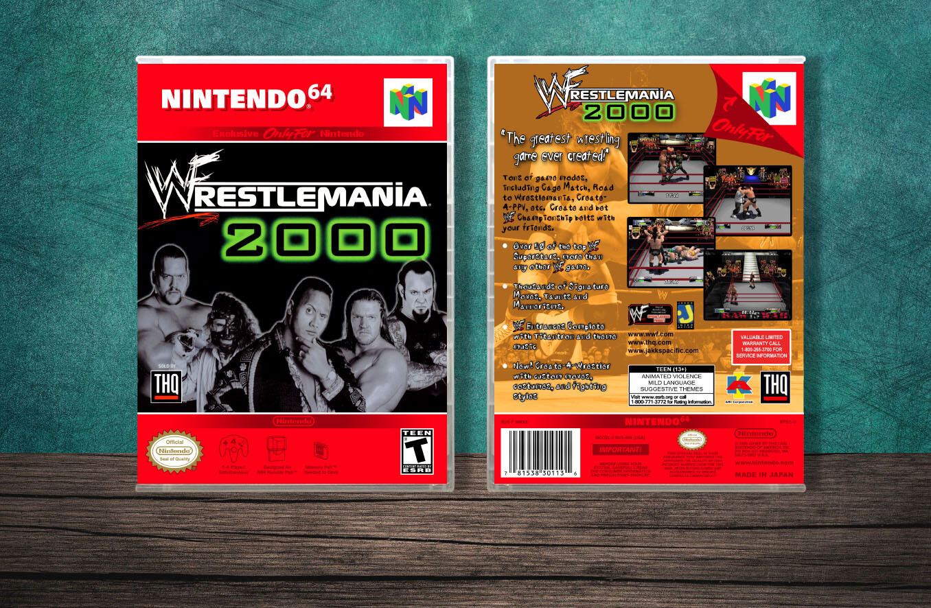 WWF Wrestlemania 2000, Case Color: CLEAR (Transparent)