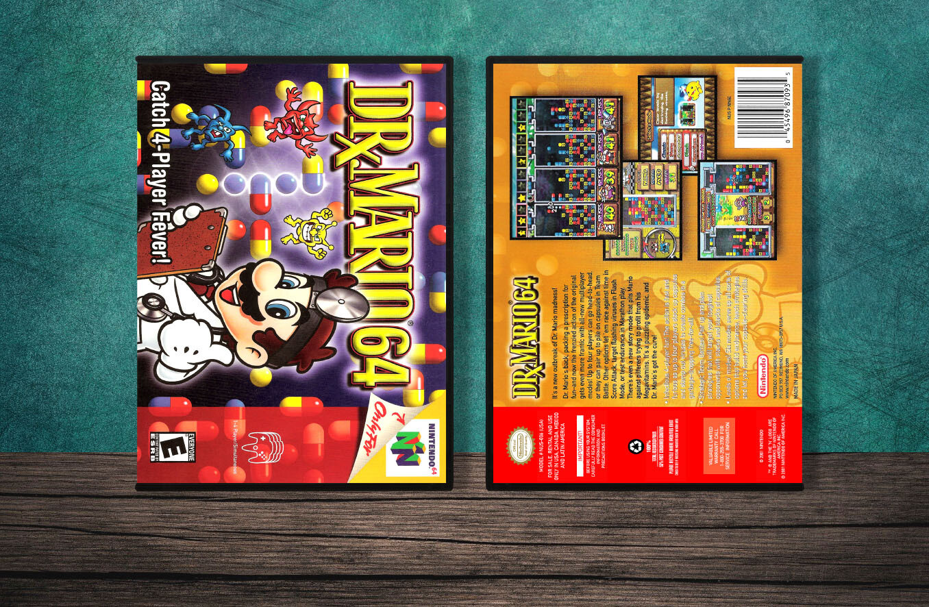 Dr. Mario 64, Case Color: DARK GREY (OEM DS CASE COLOR)