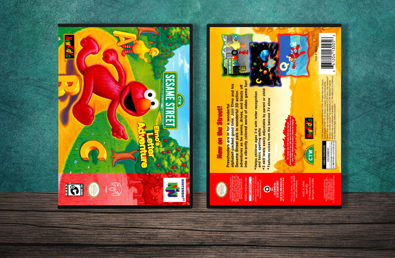 Elmo's Letter Adventure - N64 Video Game Case