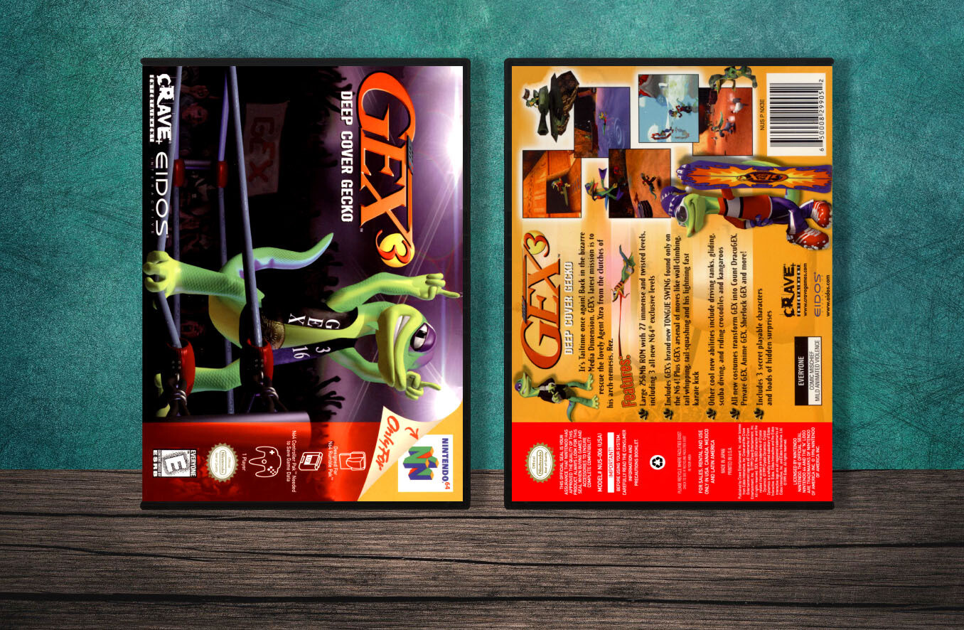 Gex 3: Deep Cover Gecko, Case Color: DARK GREY (OEM DS CASE COLOR)