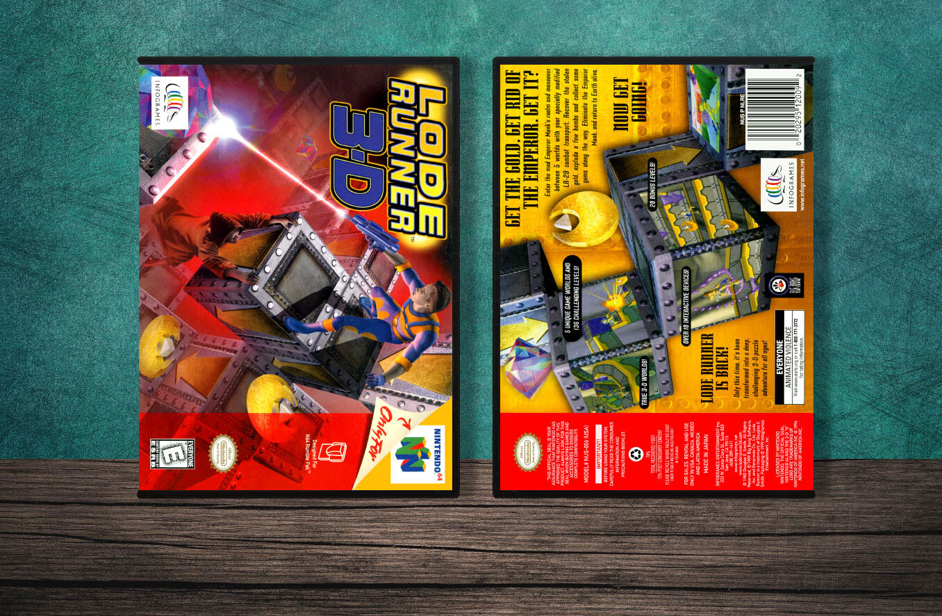 Lode Runner 3-D, Case Color: DARK GREY (OEM DS CASE COLOR)