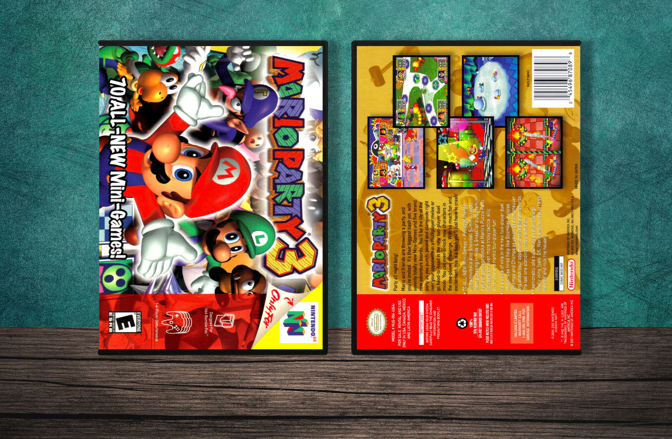 Mario Party 3, Case Color: DARK GREY (OEM DS CASE COLOR)