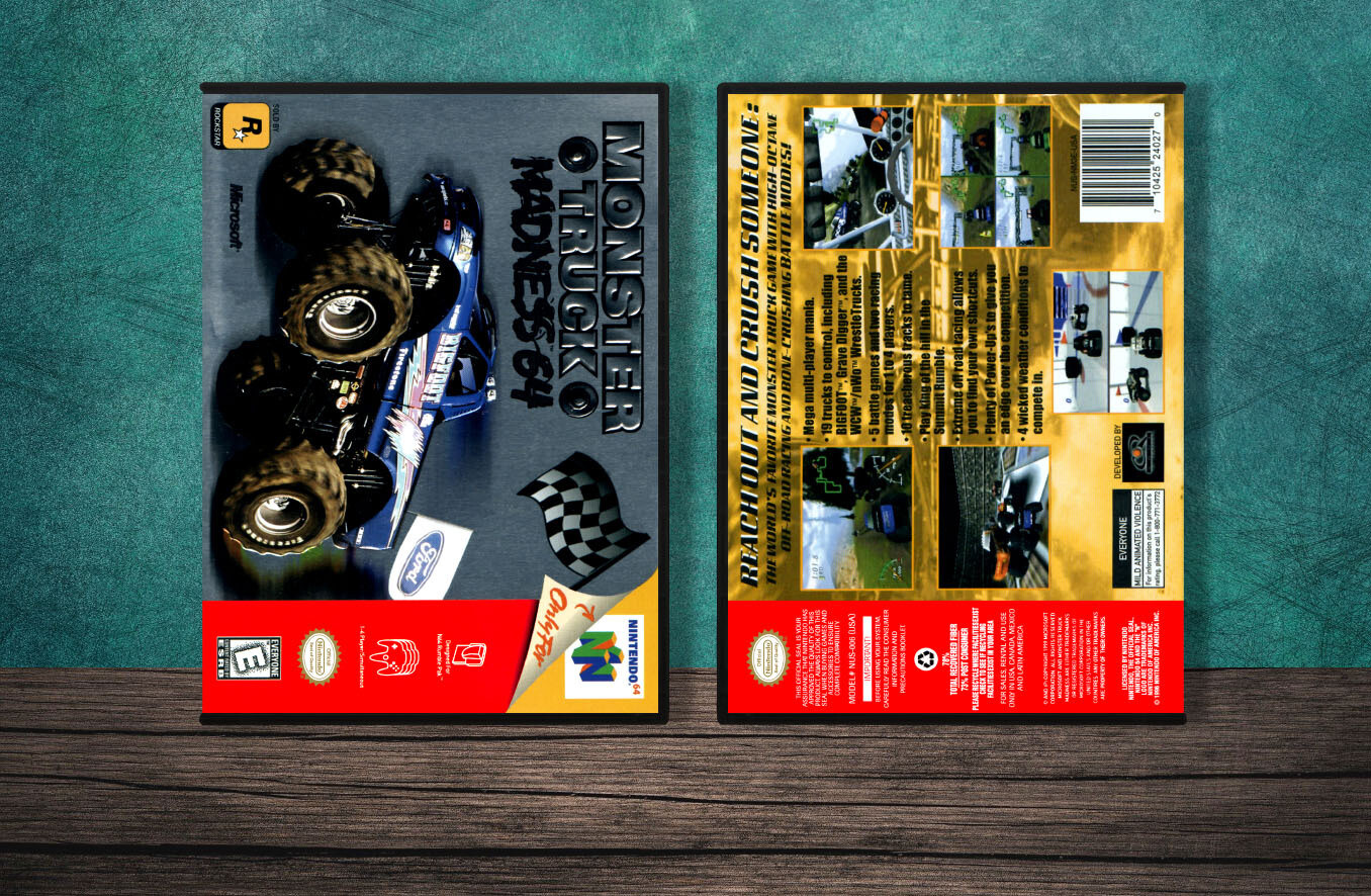 Monster Truck Madness, Case Color: DARK GREY (OEM DS CASE COLOR)