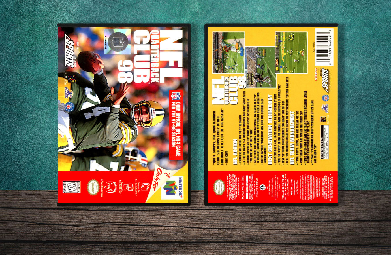 NFL Quarterback Club '98, Case Color: DARK GREY (OEM DS CASE COLOR)