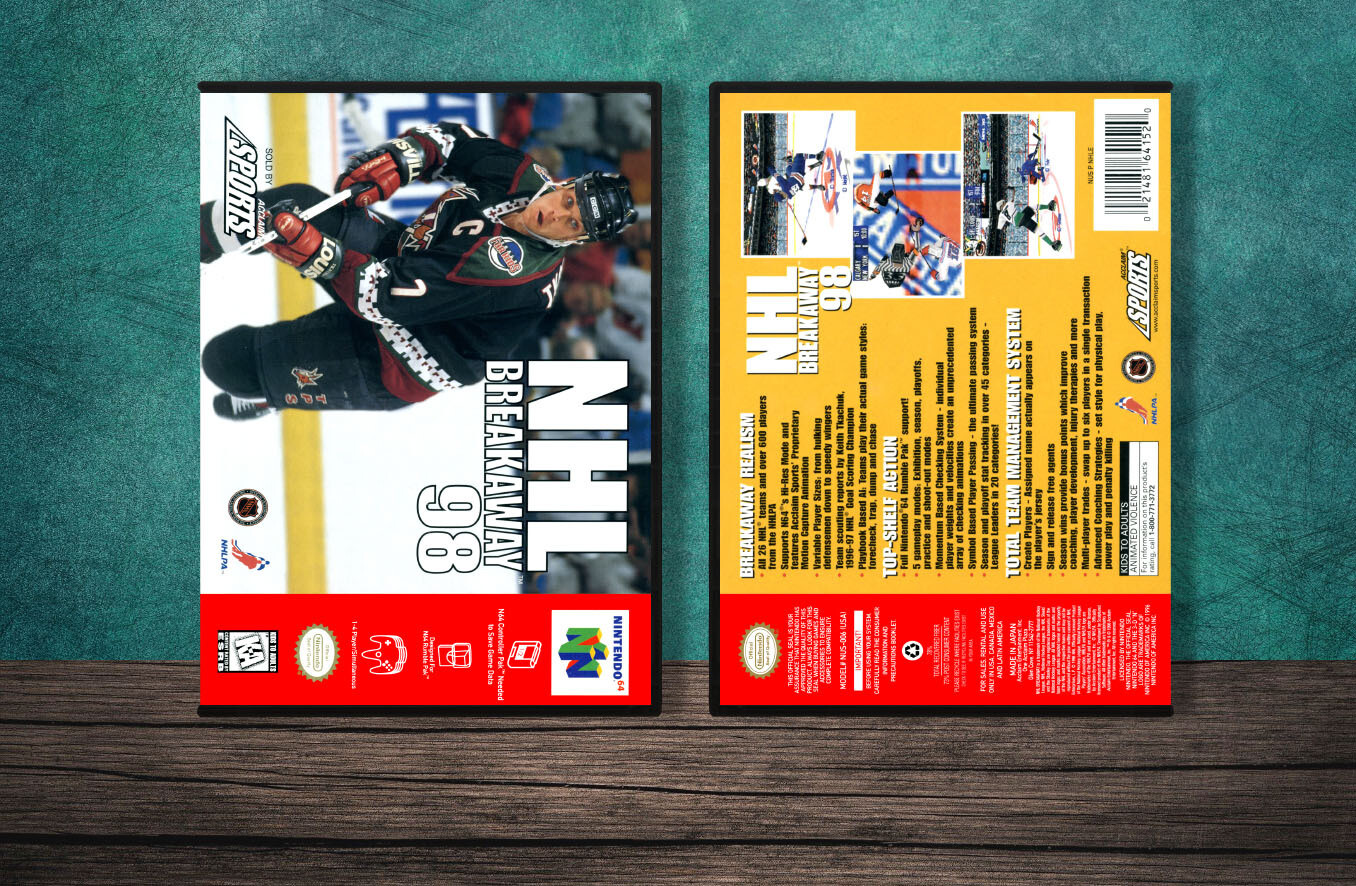 NHL Breakaway '98, Case Color: DARK GREY (OEM DS CASE COLOR)