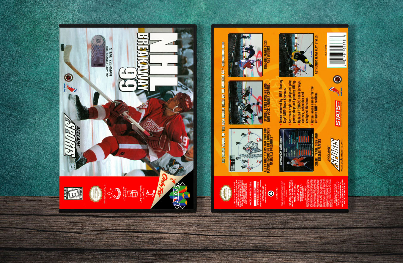 NHL Breakaway '99, Case Color: DARK GREY (OEM DS CASE COLOR)