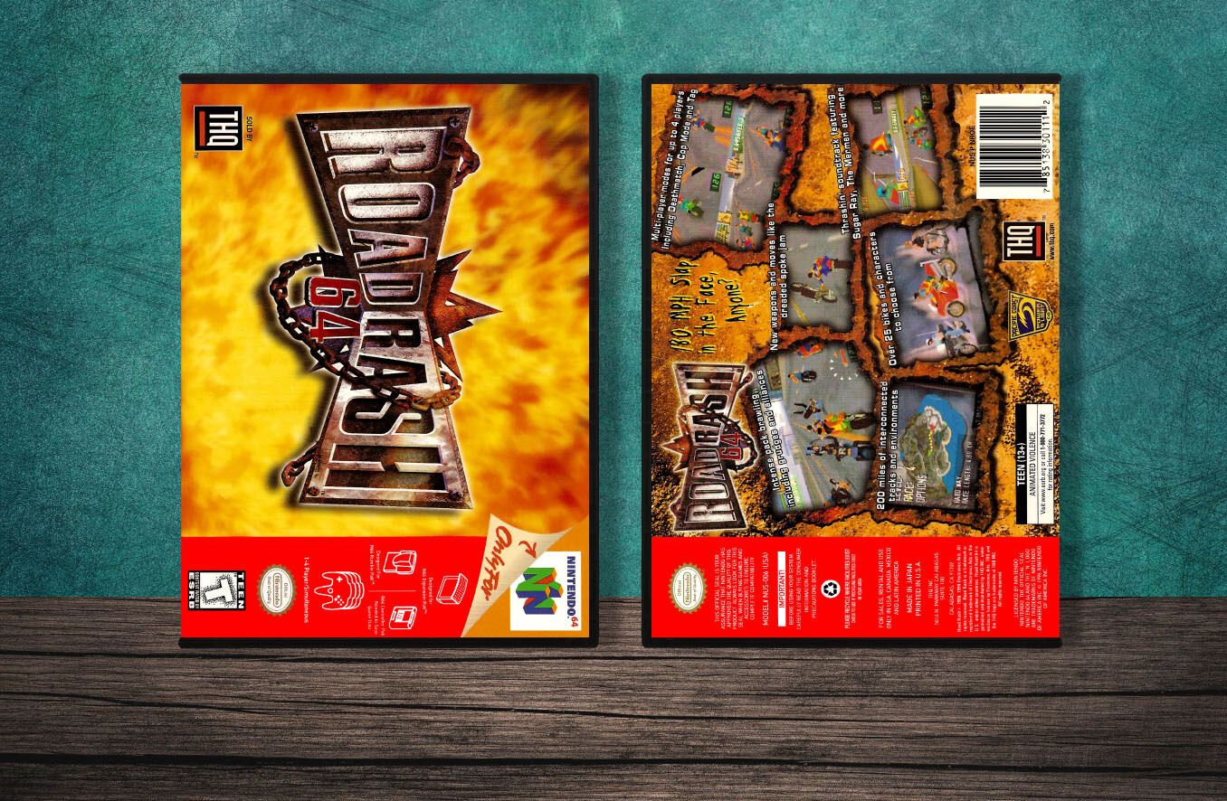 Road Rash 64, Case Color: DARK GREY (OEM DS CASE COLOR)