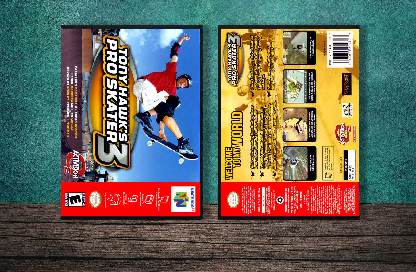 Tony Hawk's Pro Skater 3, Case Color: DARK GREY (OEM DS CASE COLOR)