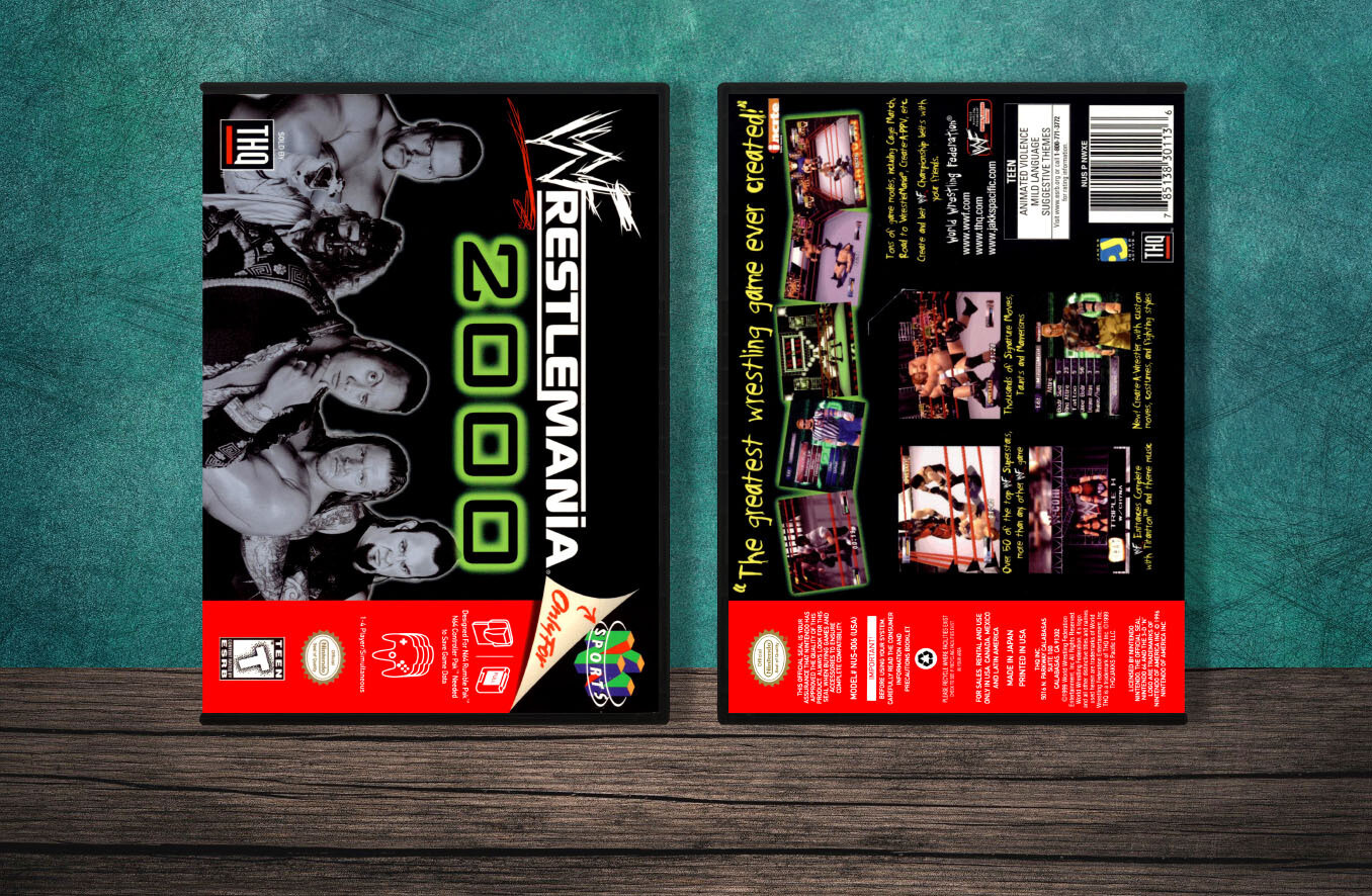 WWF Wrestlemania 2000, Case Color: DARK GREY (OEM DS CASE COLOR)