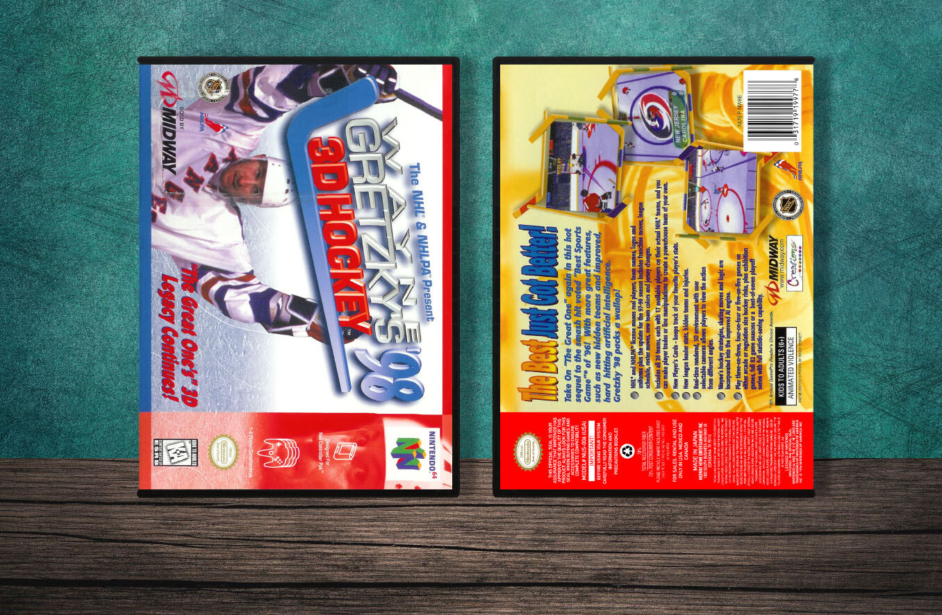 Wayne Gretzky's 3D Hockey '98, Case Color: DARK GREY (OEM DS CASE COLOR)