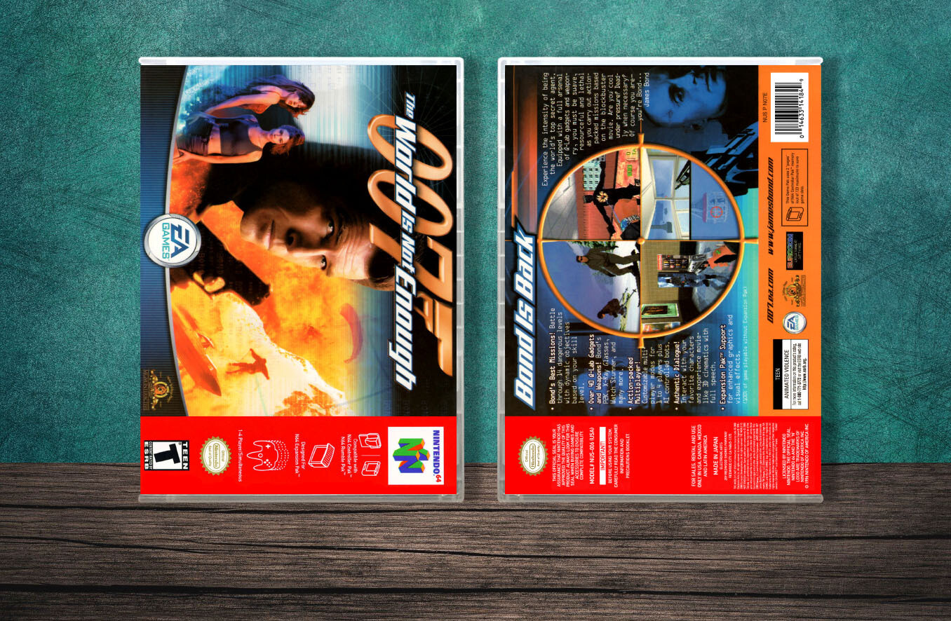 007 The World Is Not Enough N64 Video Game Case 007-the-world-is-not-enough-n64-video-game-case