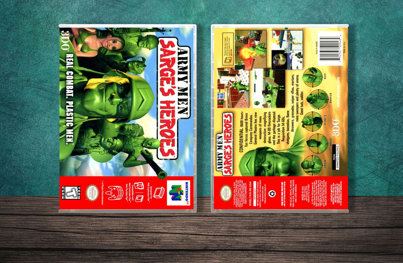 Army Men: Sarge&#39;s Heroes, Case Color: CLEAR (Transparent)