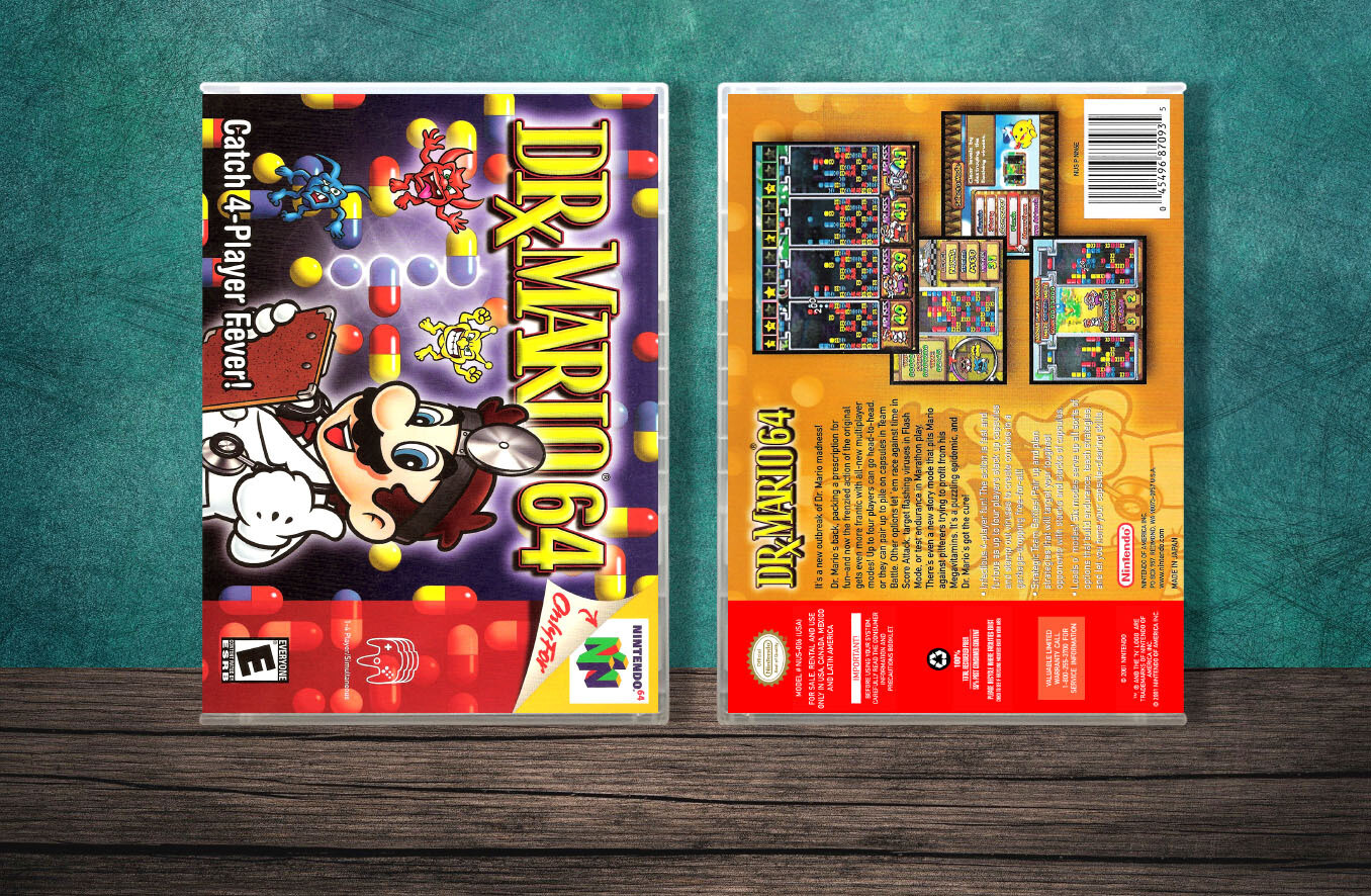 Dr. Mario 64, Case Color: CLEAR (Transparent)