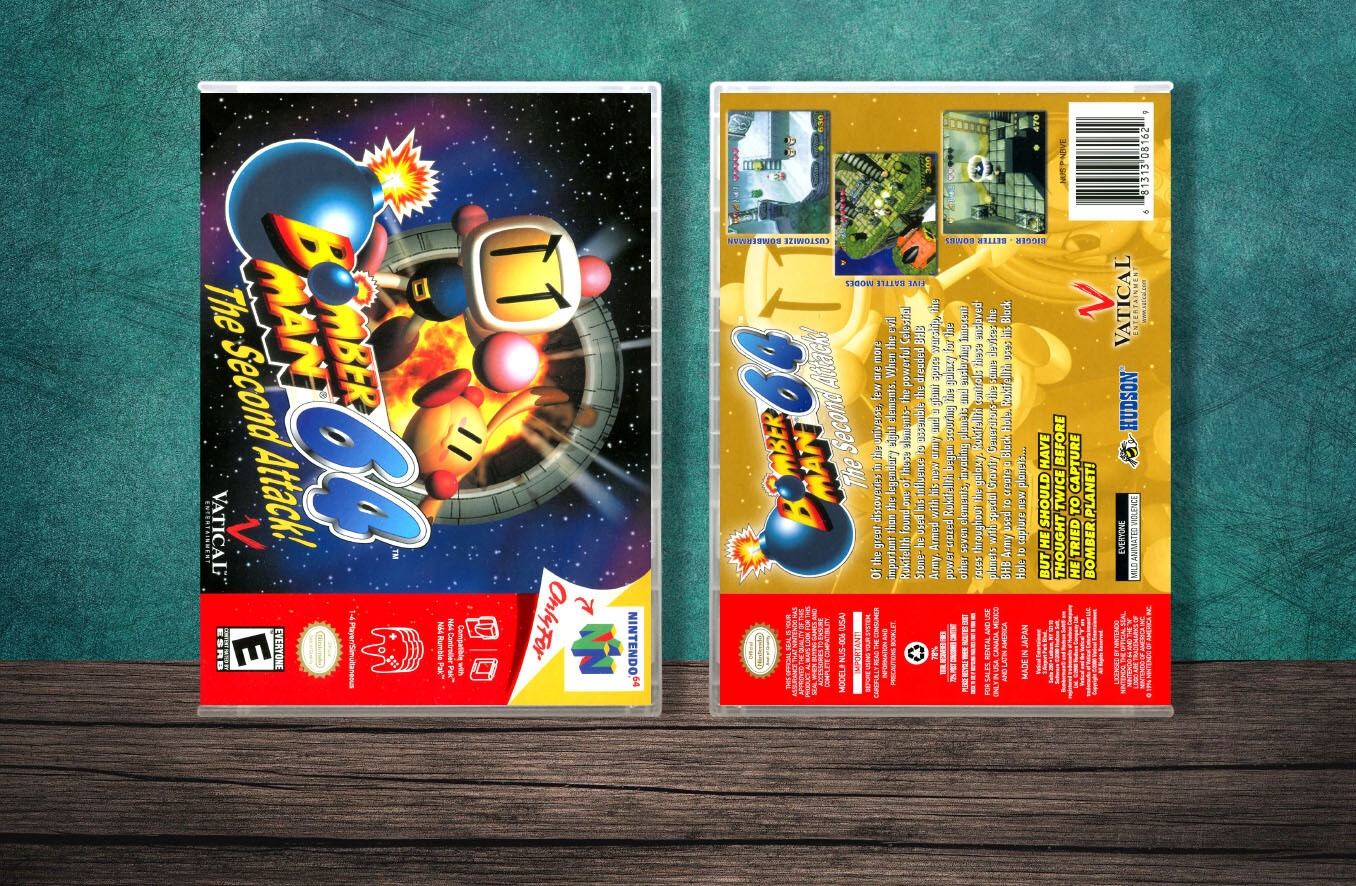 Bomberman 64: Second Attack, Case Color: CLEAR (Transparent)