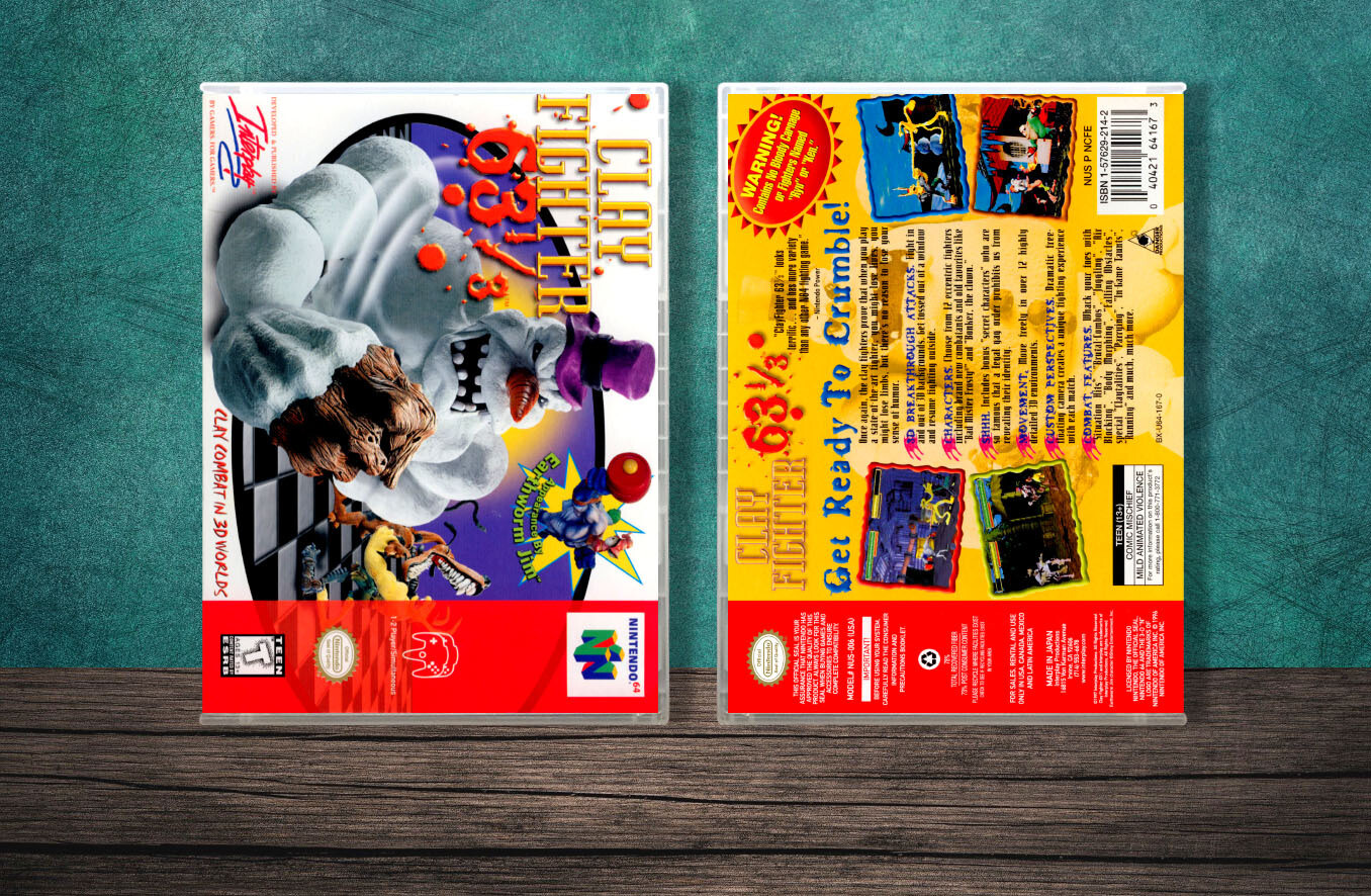 Clay Fighter 63 1/3, Case Color: CLEAR (Transparent)