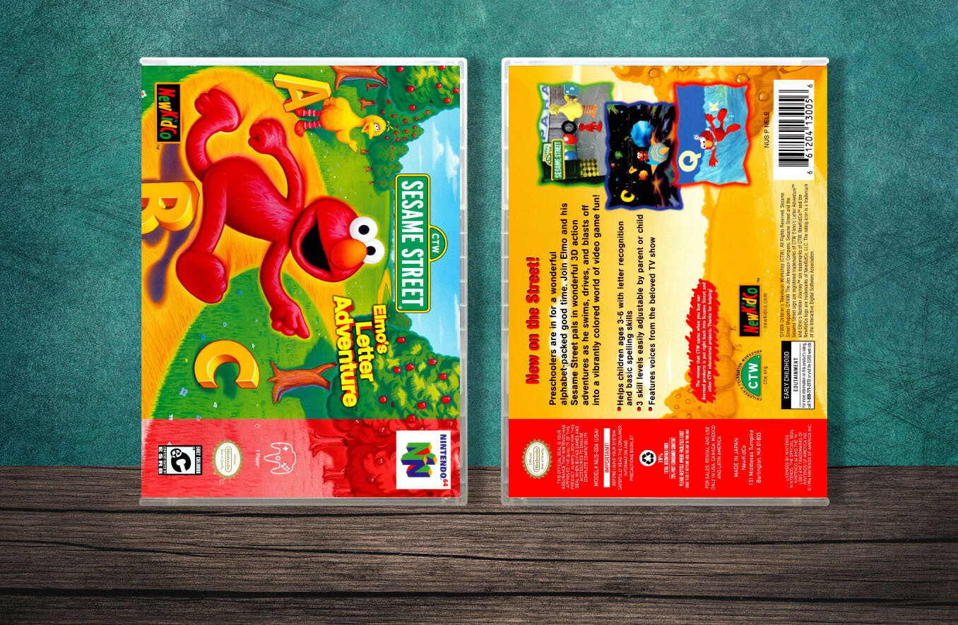 Elmo&#39;s Letter Adventure, Case Color: CLEAR (Transparent)