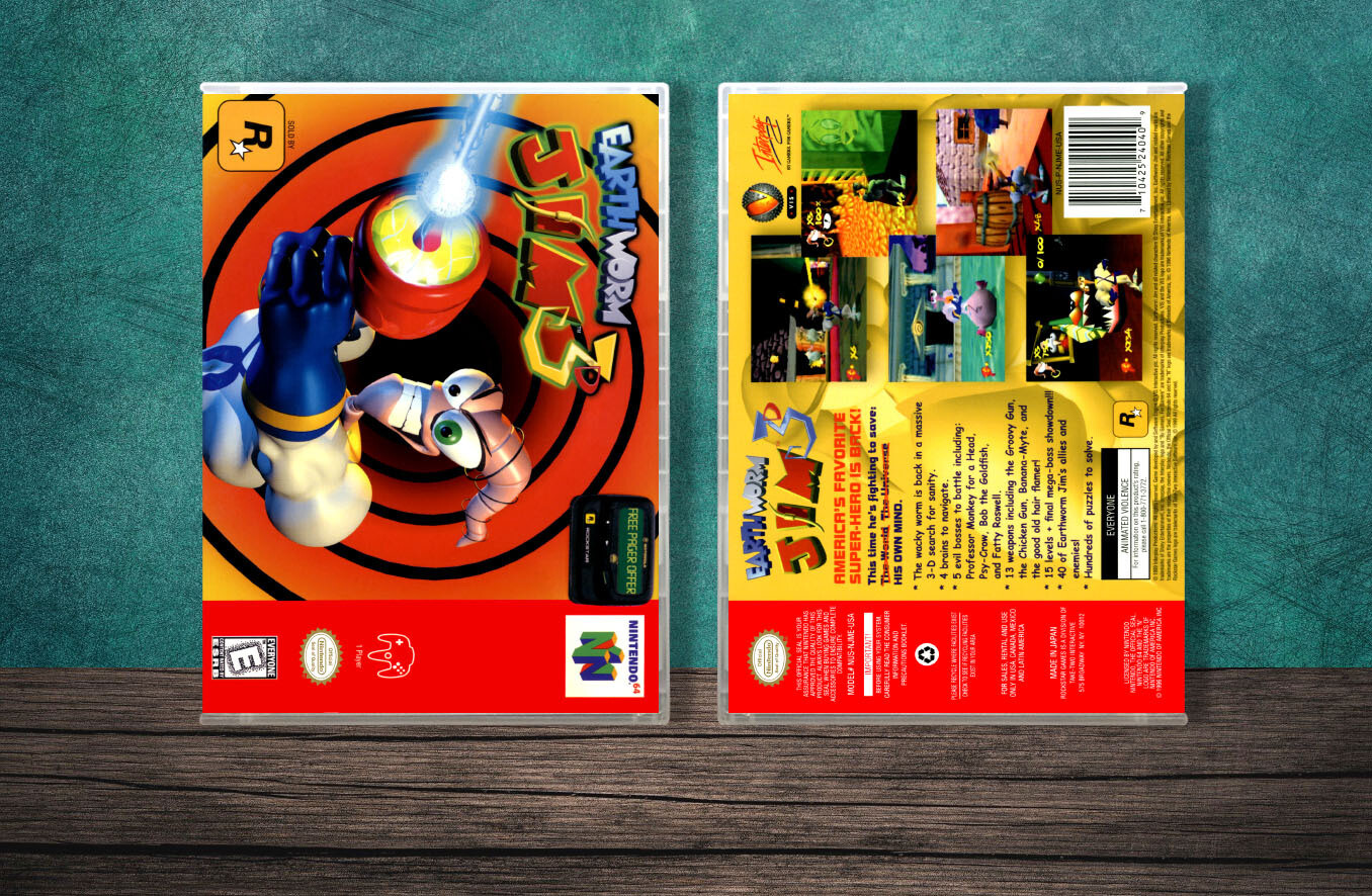 Earthworm Jim 3D, Case Color: CLEAR (Transparent)