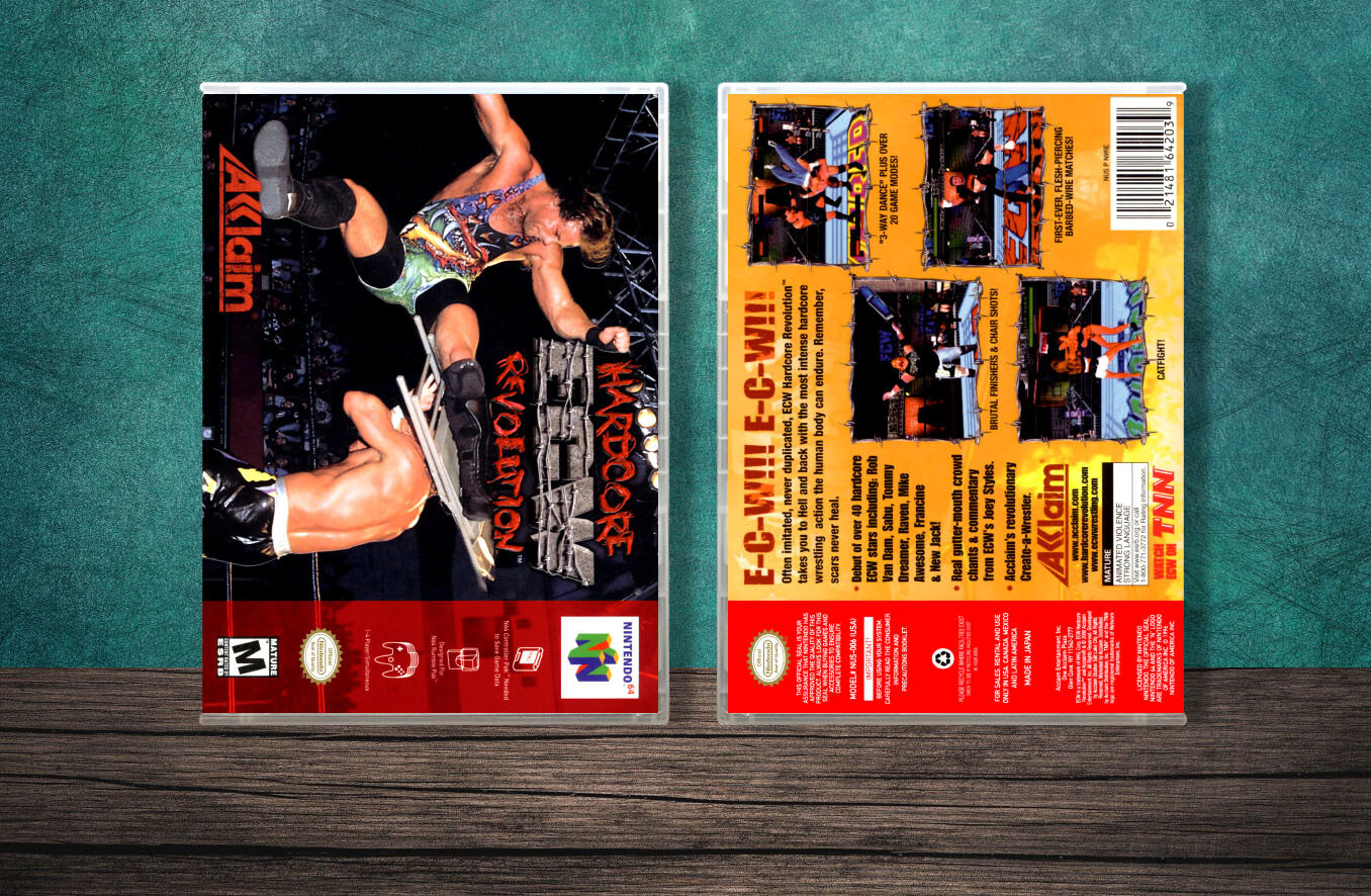ECW Hardcore Revolution, Case Color: CLEAR (Transparent)