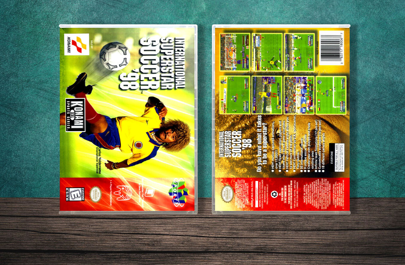 International Superstar Soccer &#39;98, Case Color: CLEAR (Transparent)