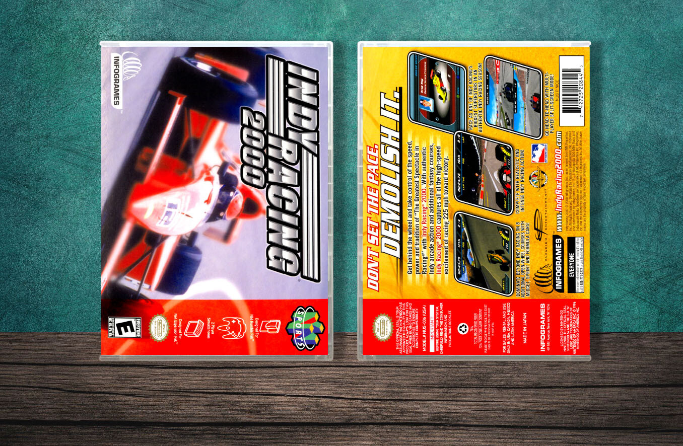 Indy Racing 2000, Case Color: CLEAR (Transparent)