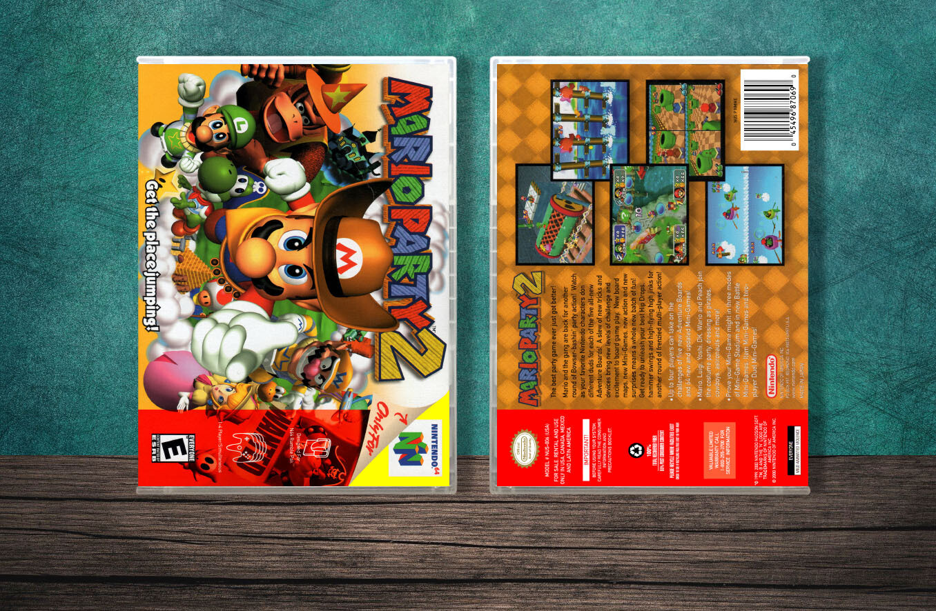 Mario Party 2, Case Color: CLEAR (Transparent)