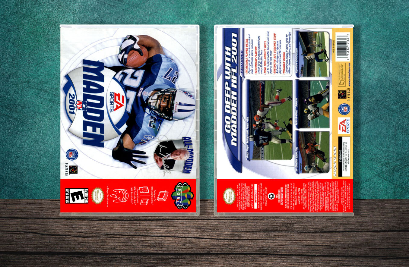 Madden 2001, Case Color: CLEAR (Transparent)