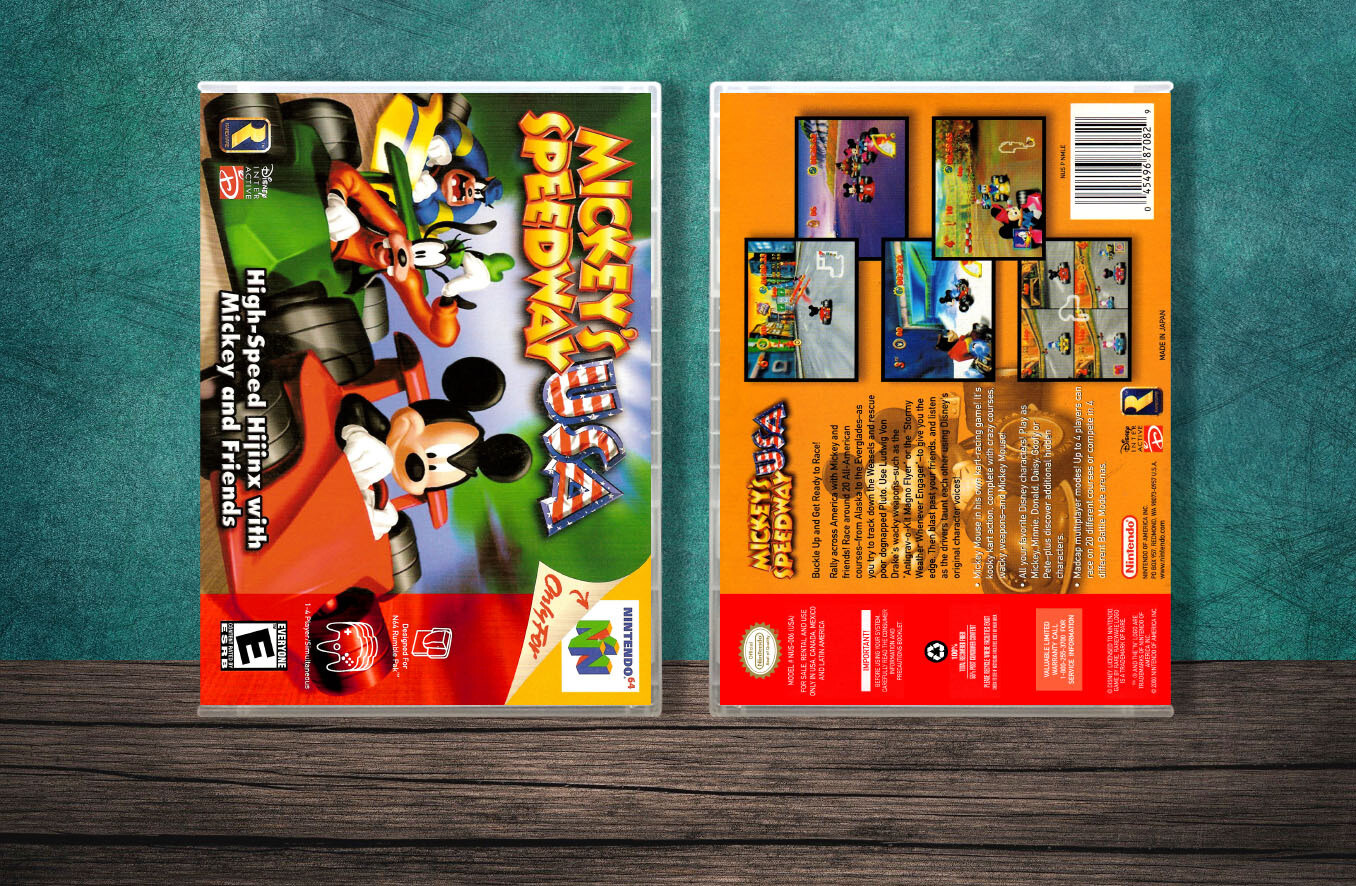Mickey&#39;s Speedway USA, Case Color: CLEAR (Transparent)