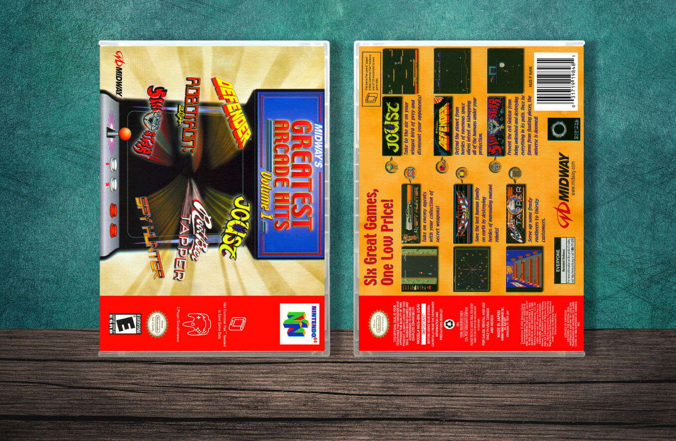 Midway&#39;s Greatest Arcade Hits Volume 1, Case Color: CLEAR (Transparent)