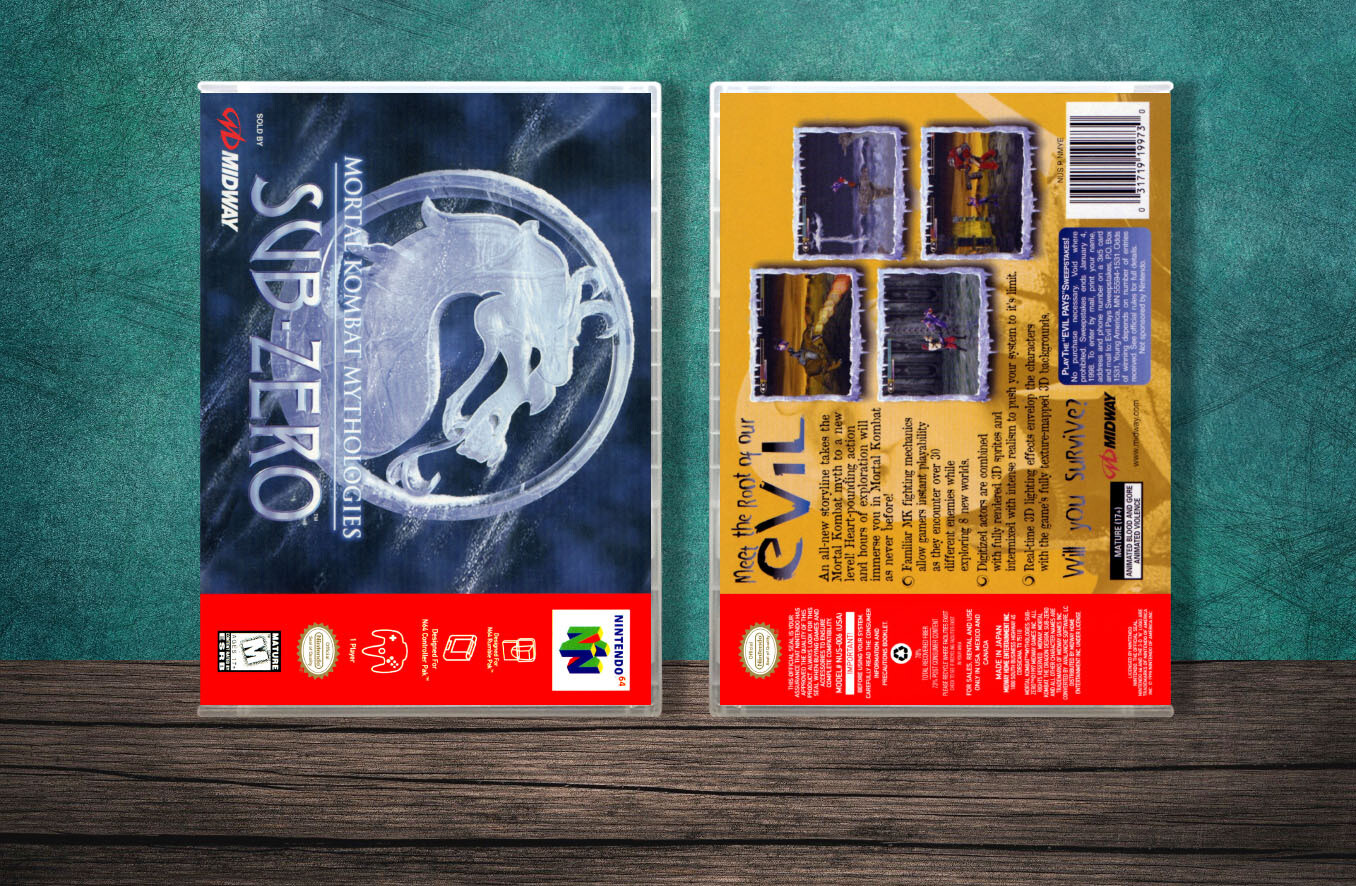 Mortal Kombat Mythologies: The Adventures of Sub-Zero, Case Color: CLEAR (Transparent)