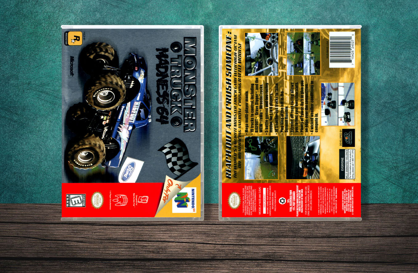 Monster Truck Madness, Case Color: CLEAR (Transparent)