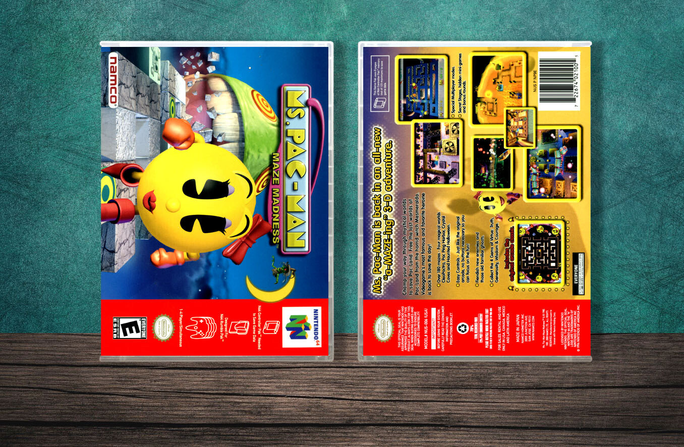 Ms Pac-Man Maze Madness, Case Color: CLEAR (Transparent)