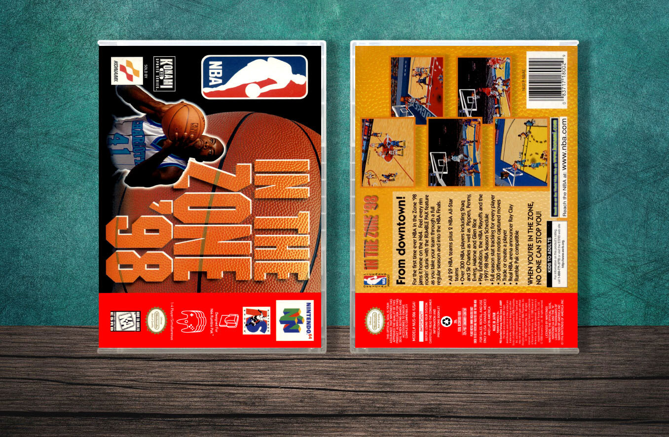 NBA In The Zone &#39;98, Case Color: CLEAR (Transparent)