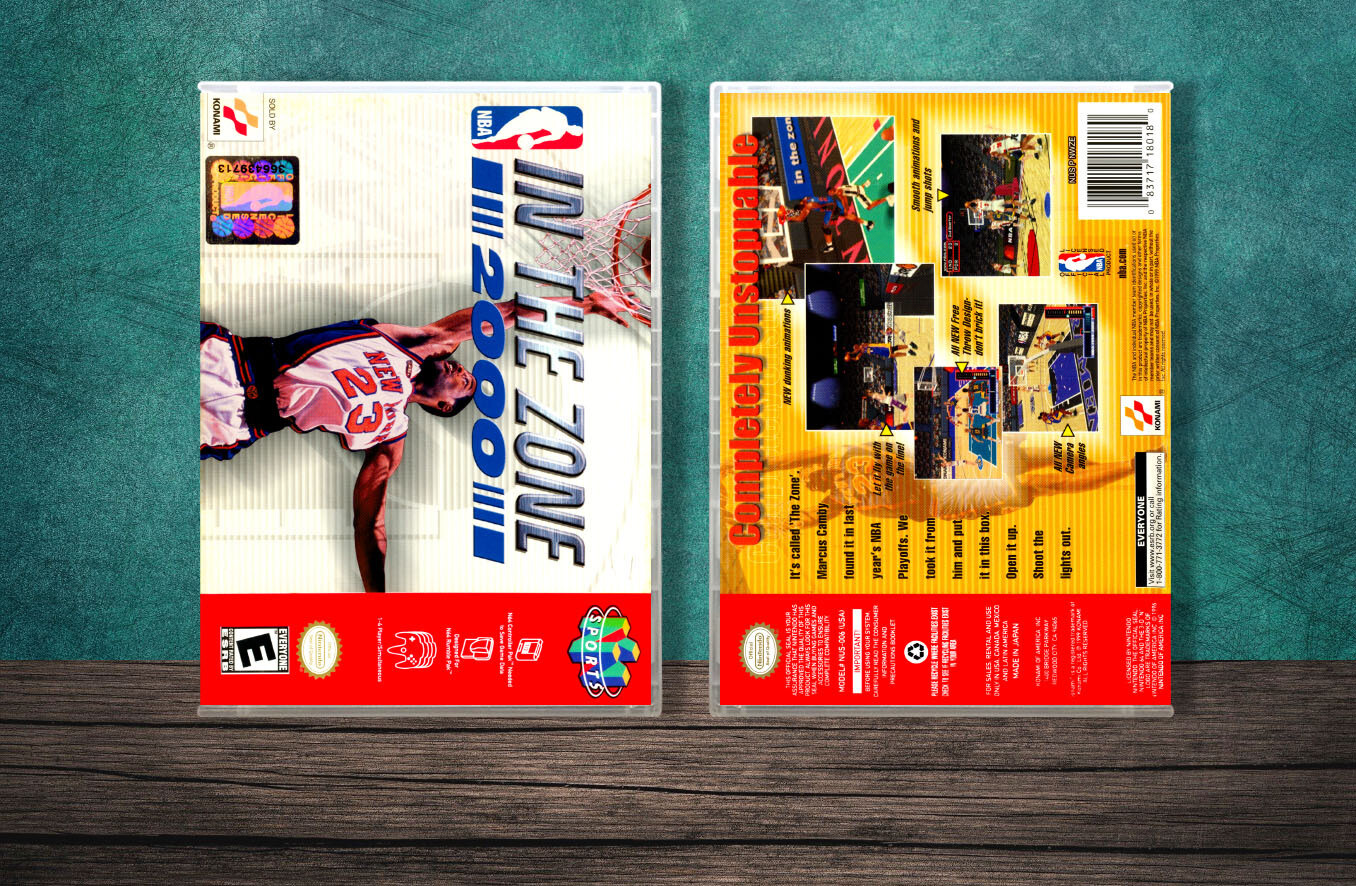 NBA In The Zone 2000, Case Color: CLEAR (Transparent)