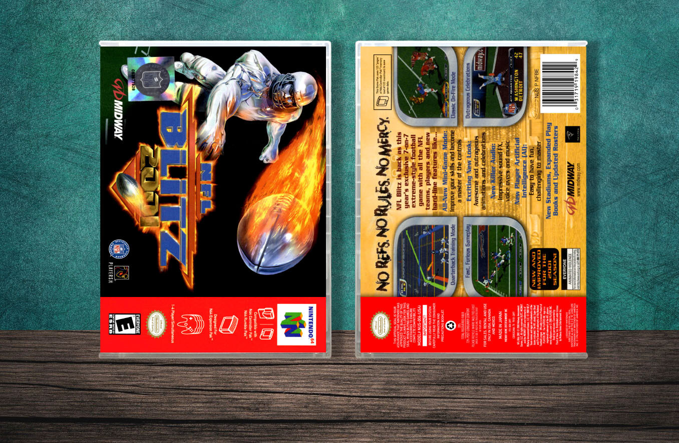NFL Blitz 2001, Case Color: CLEAR (Transparent)