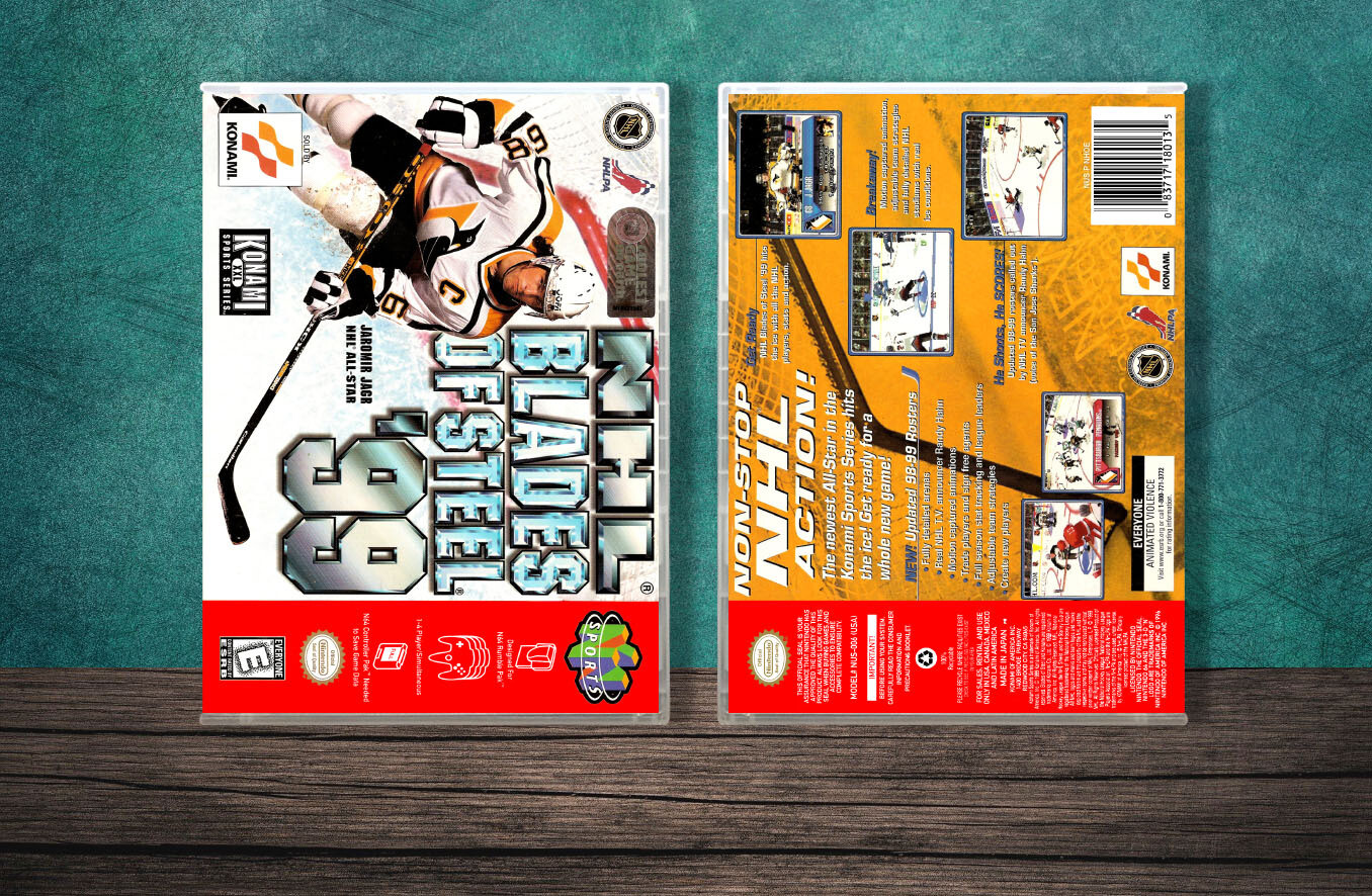 NHL Blades of Steel &#39;99, Case Color: CLEAR (Transparent)