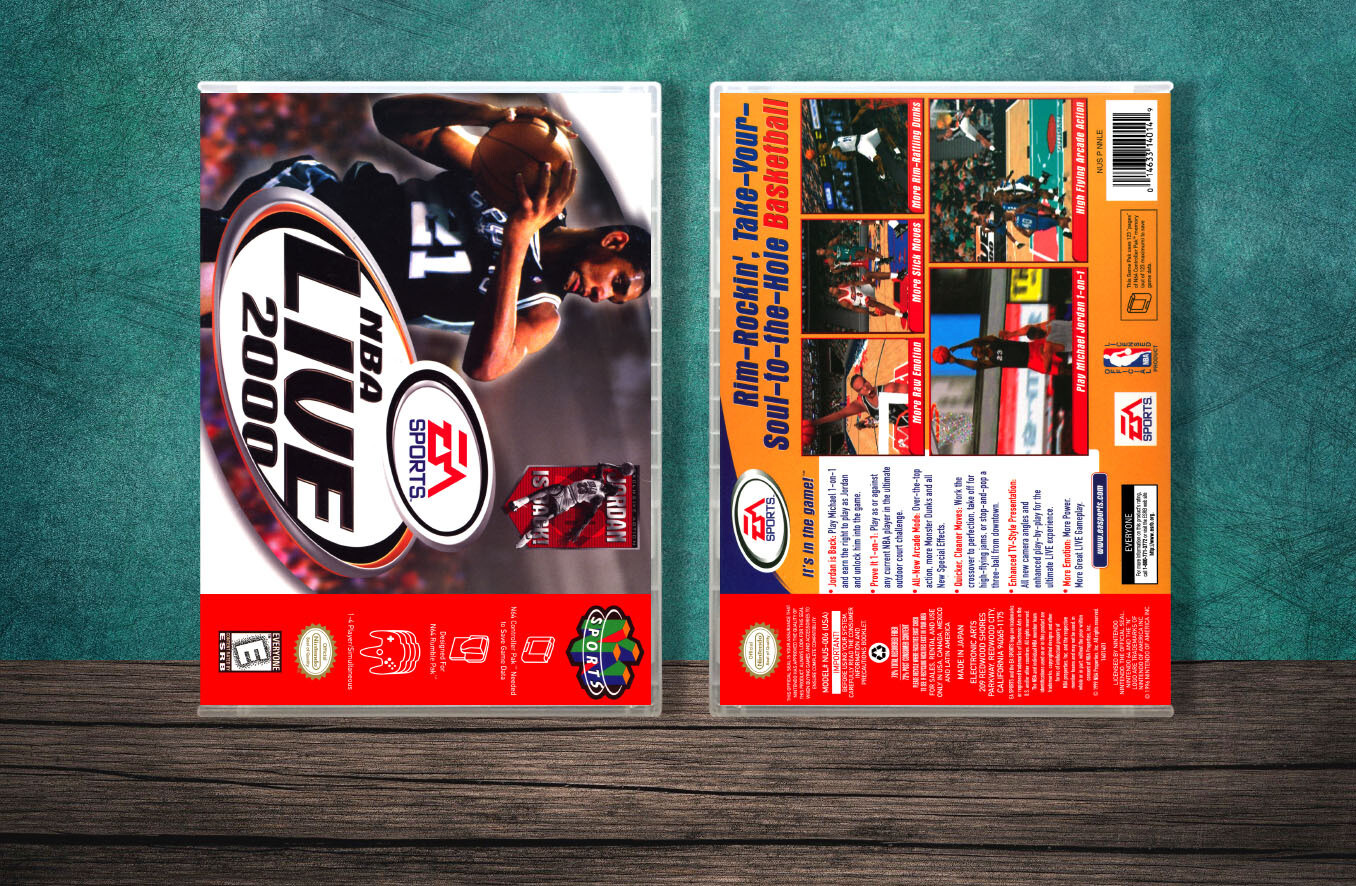 NBA Live 2000, Case Color: CLEAR (Transparent)