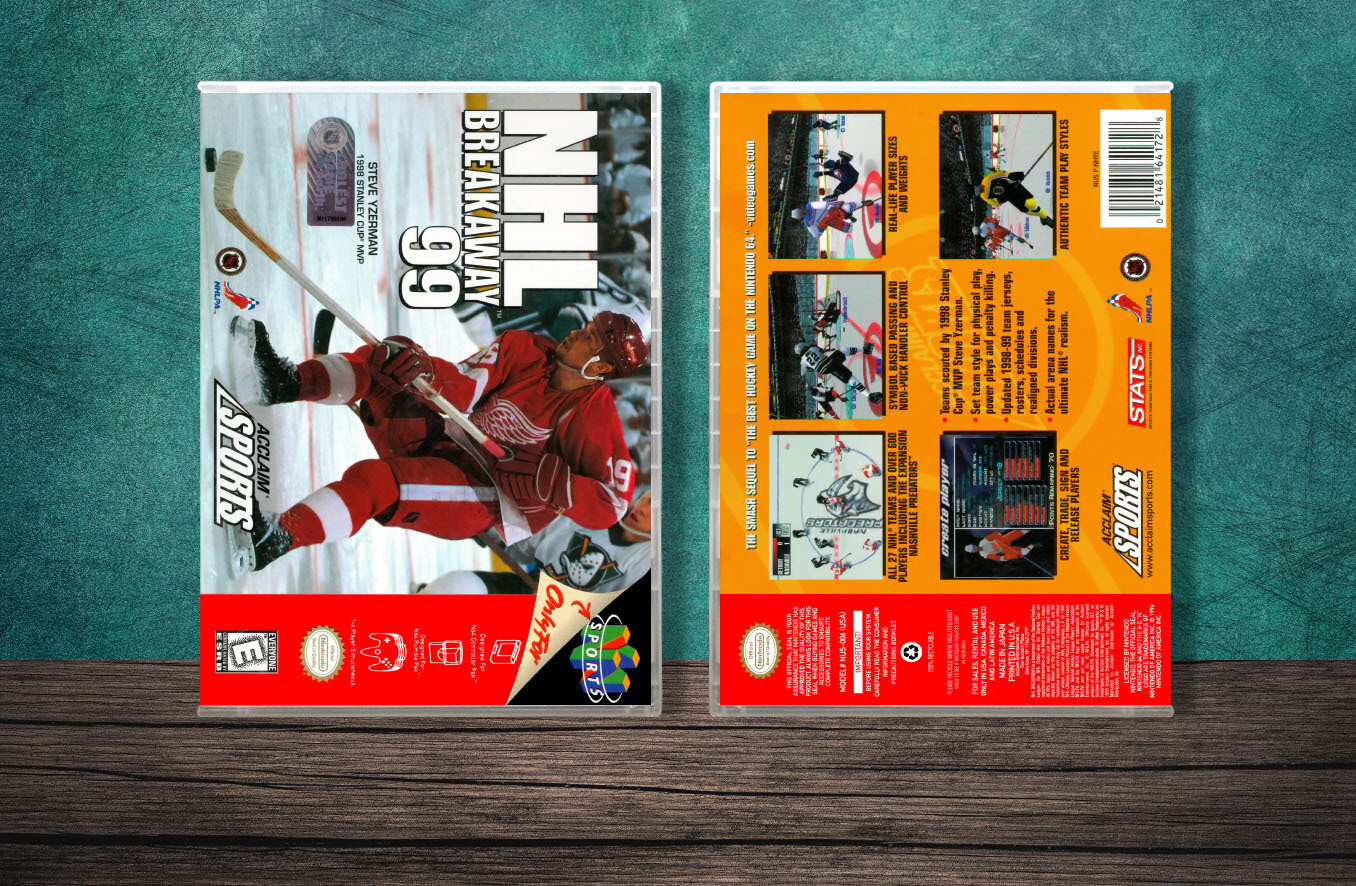 NHL Breakaway '99, Case Color: CLEAR (Transparent)