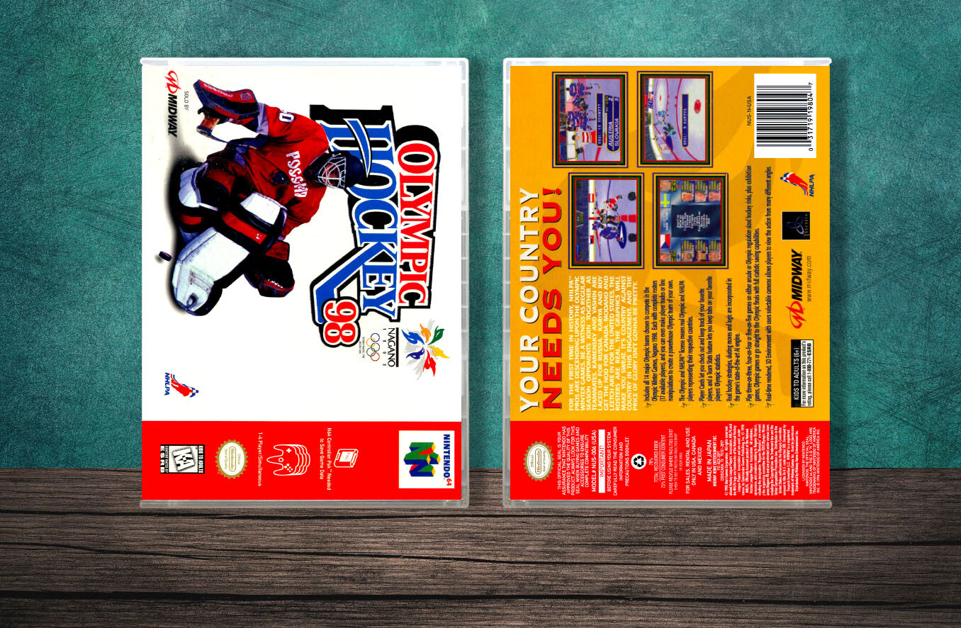 Olympic Hockey Nagano &#39;98, Case Color: CLEAR (Transparent)