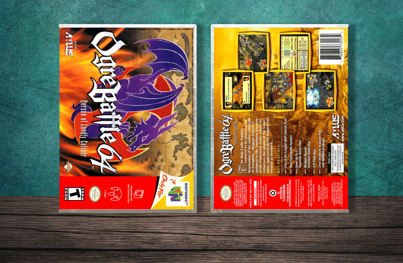 Ogre Battle 64, Case Color: CLEAR (Transparent)