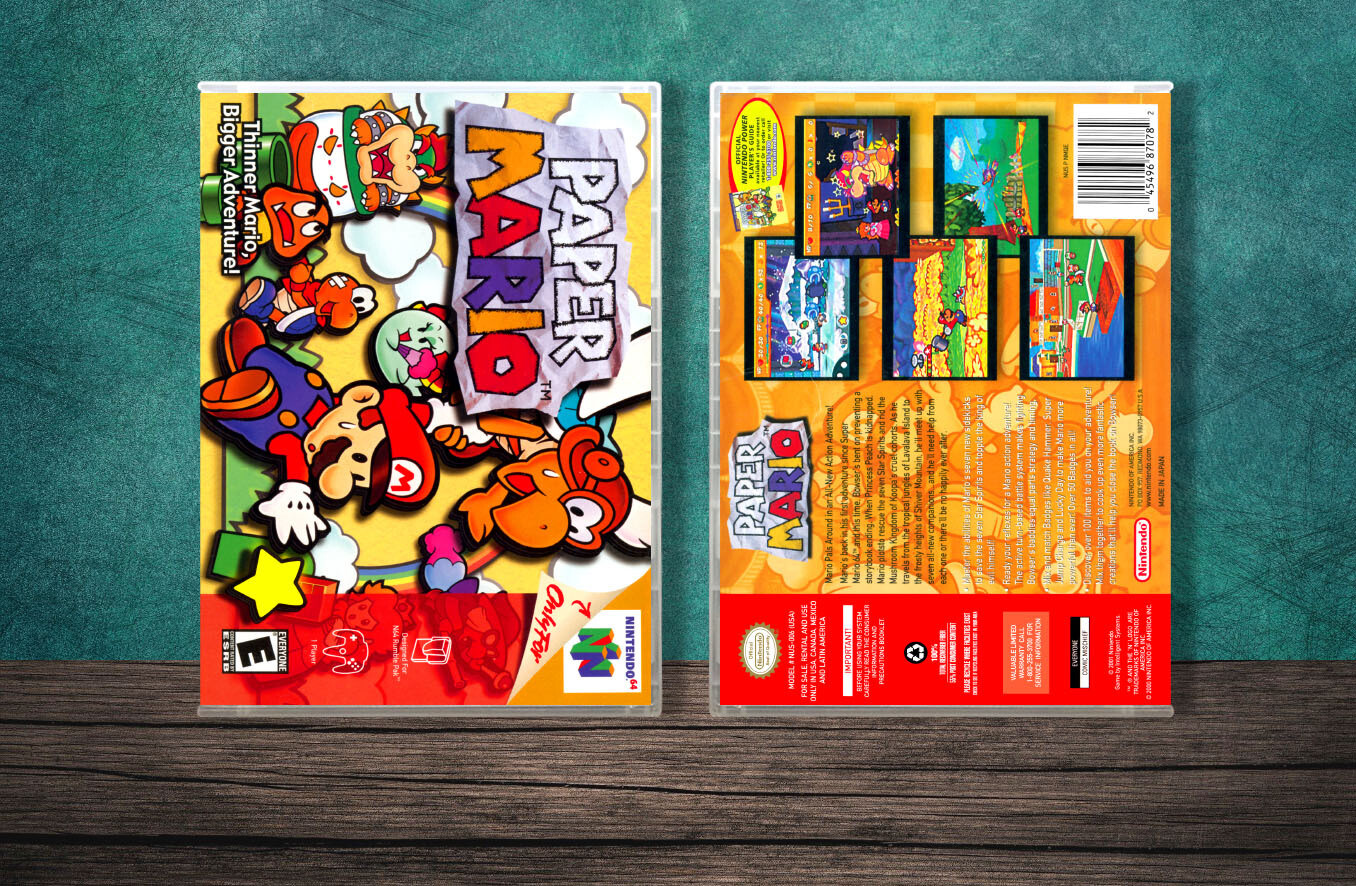 Paper Mario, Case Color: CLEAR (Transparent)