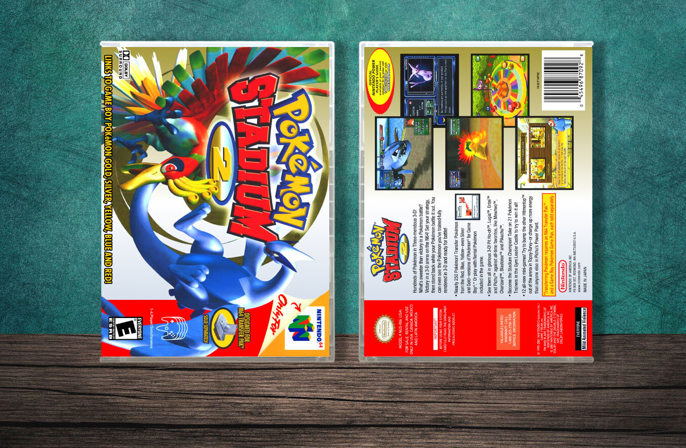 Pokemon Stadium 2, Case Color: CLEAR (Transparent)