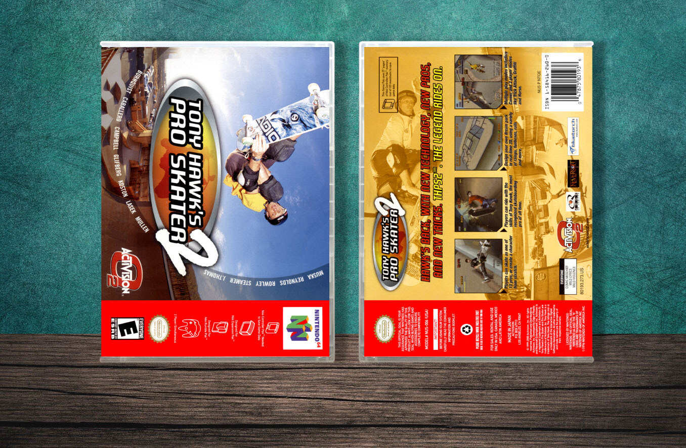 Tony Hawk's Pro Skater 2, Case Color: CLEAR (Transparent)