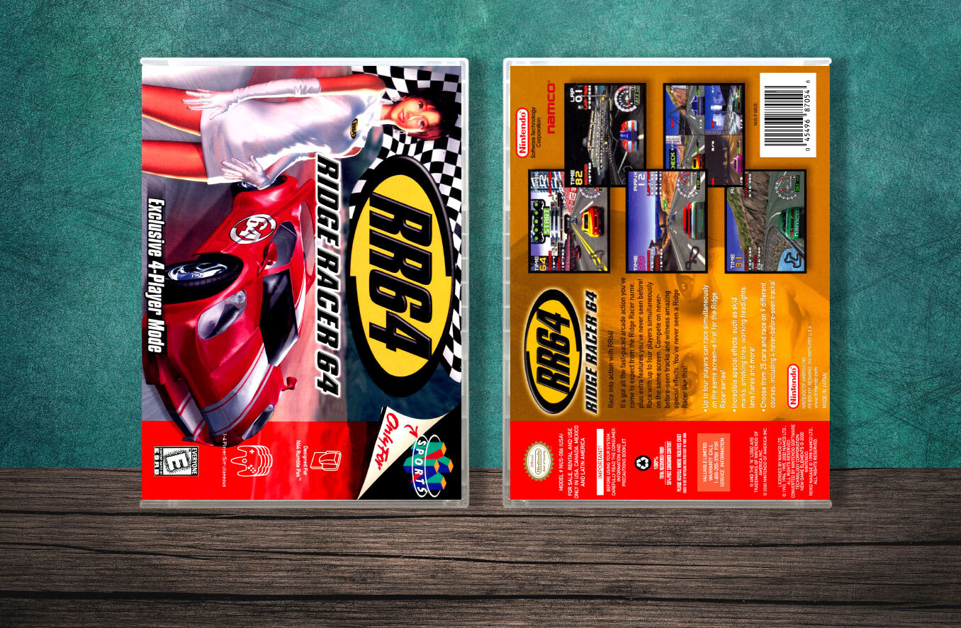 Ridge Racer 64 (RR64), Case Color: CLEAR (Transparent)