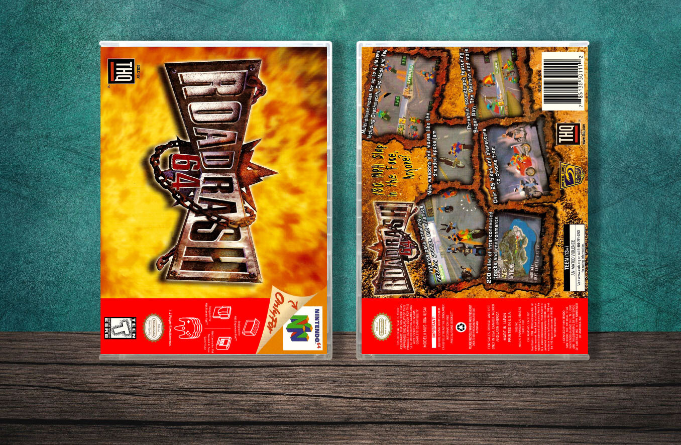 Road Rash 64, Case Color: CLEAR (Transparent)